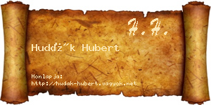 Hudák Hubert névjegykártya